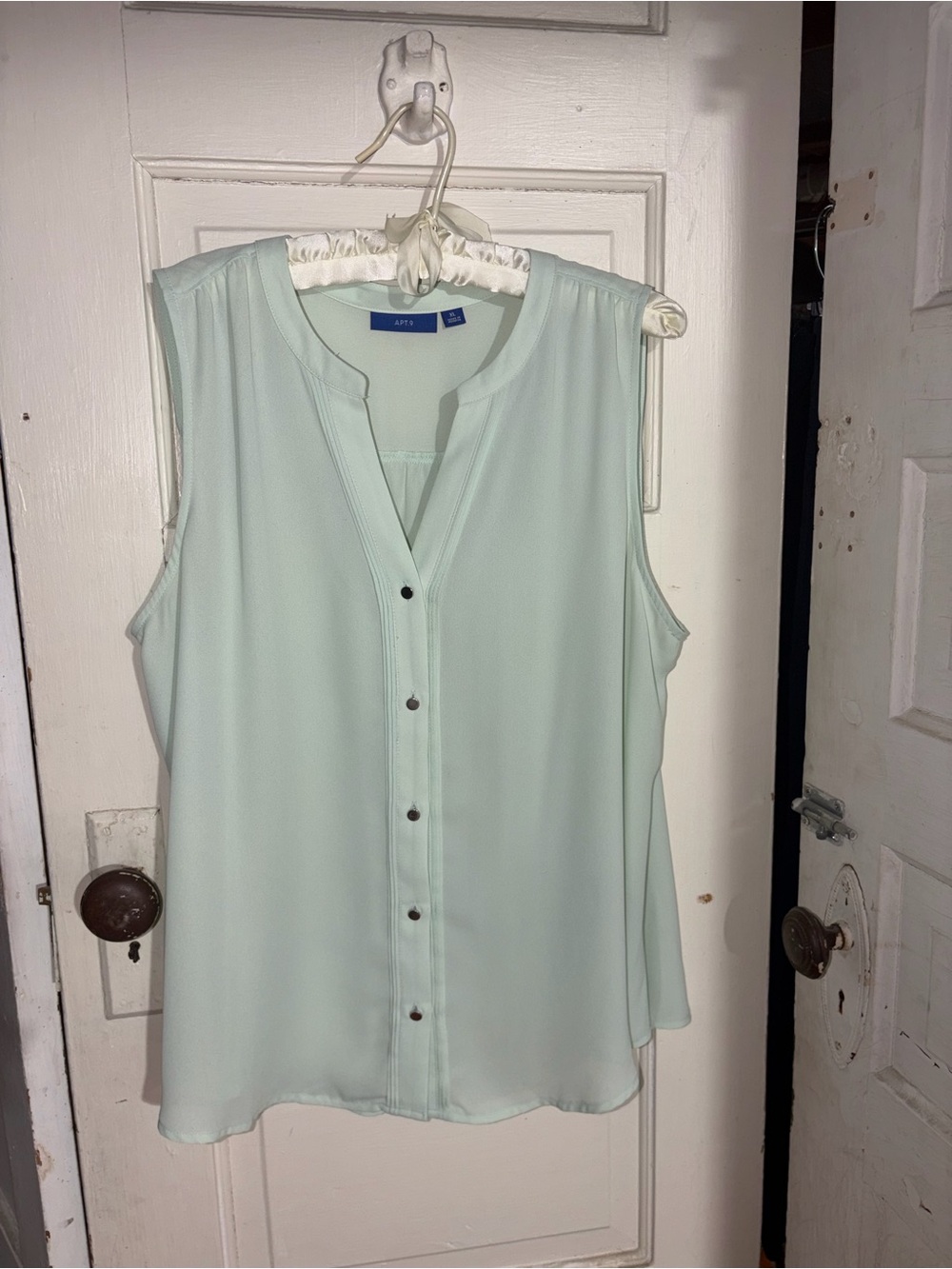 Apt. 9 Pale Mint Sleeveless Button-Front Camisole